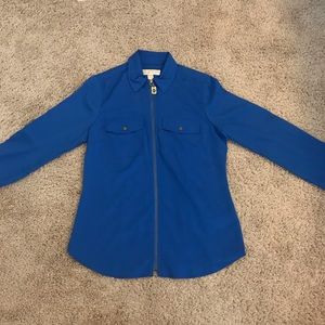 MICHAEL Michael Kors Blue Zipper Blouse